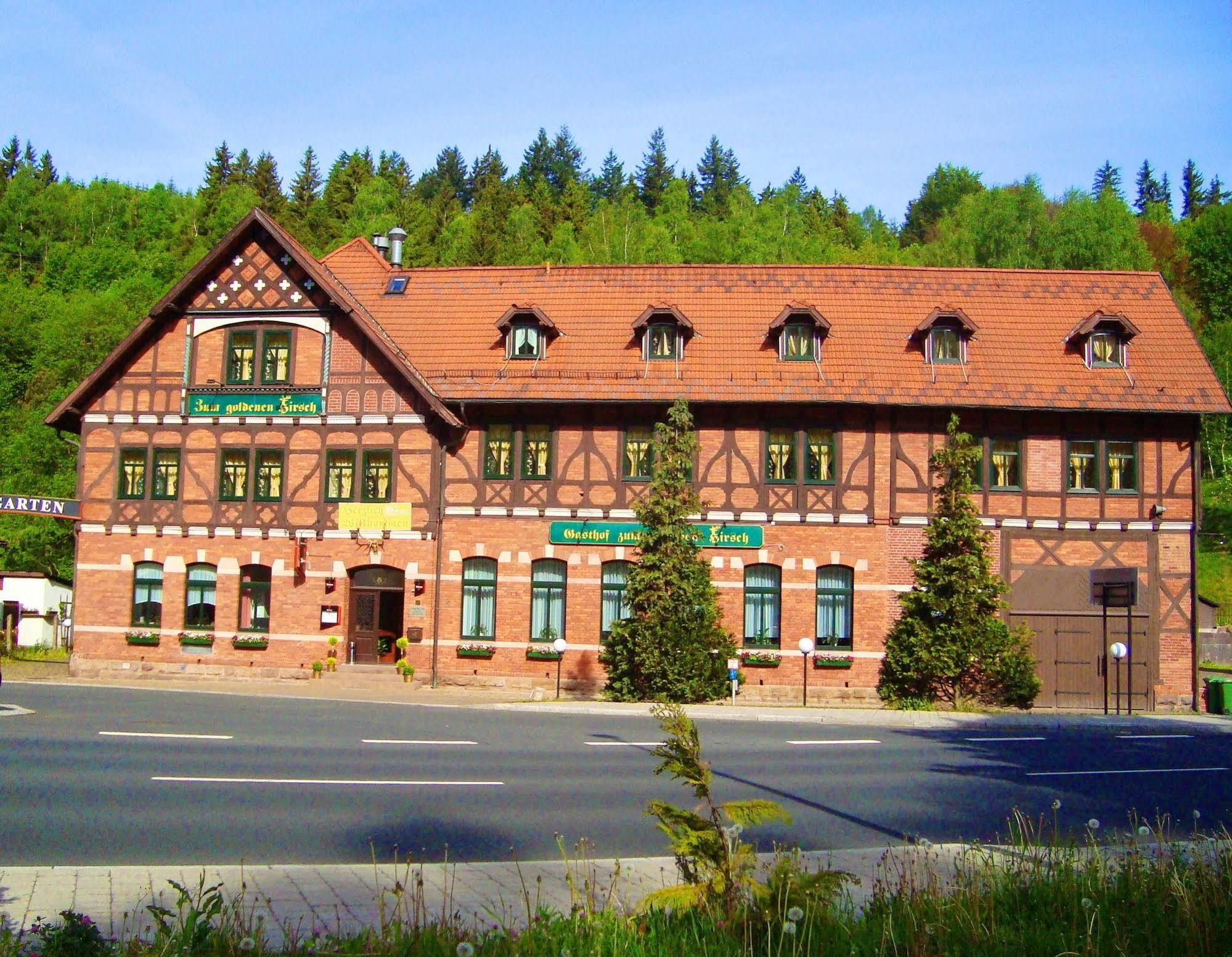 Hotel Zum Goldenen Hirsch Sankt Kilian Bagian luar foto